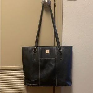 Black leather Dooney & Bourke Shoulder Bag